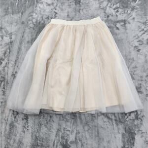 NEW Kate Kasin‎ Skirt Womens M Cream Ivory Tutu Tulle Wedding Ballerina Pull On